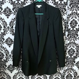 Helmut Lang Black Asymmetrical Blazer- Size 4 (Long In Front, Short In Back)